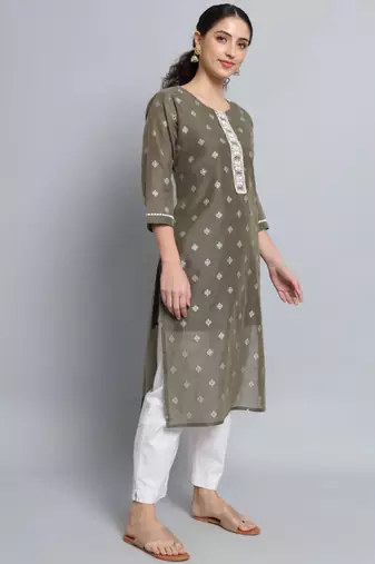 Grey silk blend designer festive wear readymade suit