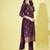 Purple cotton silk jacquard designer festive wear readymade suit