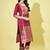 Maroon cotton silk jacquard designer festive wear readymade suit