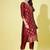 Maroon cotton silk jacquard designer festive wear readymade suit