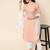 Peach cotton blend designer festive wear readymade suit