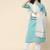 Firozi cotton blend designer festive wear readymade suit