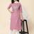 Levender cotton blend designer festive wear readymade suit