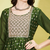 Mehendi green chanderi modal butti designer festive wear readymade suit