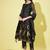 Black cotton silk jacquard designer festive wear readymade suit