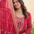 Pink faux blooming georgette designer festive wear readymade suit