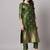 Mehandi cotton silk jacquard designer festive wear readymade suit