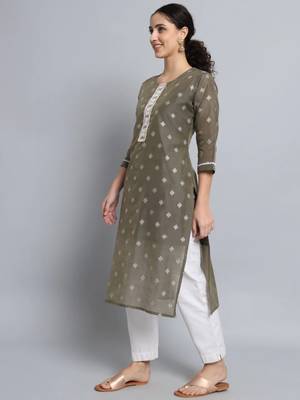 Grey silk blend designer festive wear readymade suit 3