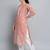 Peach pink silk blend designer festive wear readymade suit