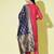 Cherry-red cotton silk blend designer festive wear readymade suit