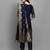 Navy-blue cotton silk jacquard designer festive wear readymade suit