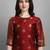 Maroon cotton silk jacquard designer festive wear readymade suit