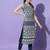 Teal silk blend designer festive wear readymade suit