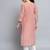Peach pink silk blend designer festive wear readymade suit
