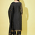 Black cotton silk jacquard designer festive wear readymade suit