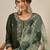 Floral embroidered viscose rayon round neck kurta trouser & dupatta