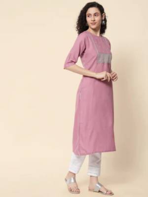 Levender cotton blend designer festive wear readymade suit 2