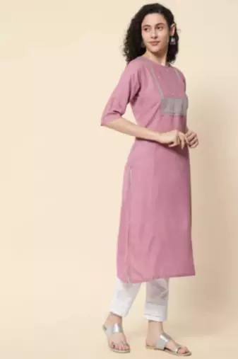Levender cotton blend designer festive wear readymade suit