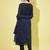 Navy blue chanderi modal butti designer festive wear readymade suit