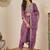 Floral embroidered silk blend round neck kurta trouser & dupatta