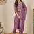 Floral embroidered silk blend round neck kurta trouser & dupatta