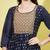 Navy blue chanderi modal butti designer festive wear readymade suit