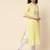 Yellow cotton blend designer festive wear readymade suit