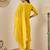 Floral embroidered silk blend round neck kurta trouser & dupatta