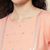 Peach cotton blend designer festive wear readymade suit