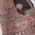 dark brown ajarakh print with mirror and beautiful tussle crepe silk saree