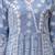 Women’s sky blue mal cotton lucknowi work gown set