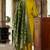 Floral embroidered viscose rayon round neck kurta trouser & dupatta