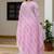 Women’s pink mal cotton lucknowi work gown set