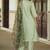 Floral embroidered viscose rayon round neck kurta trouser & dupatta