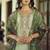 Floral embroidered viscose rayon round neck kurta trouser & dupatta