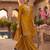 Mustard yellow embroidered kurta sharara set with dupatta for women