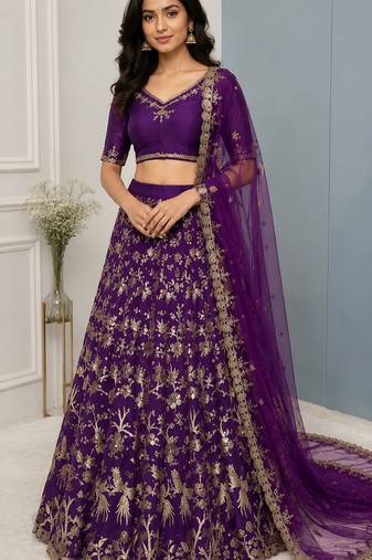 Silk Designer Lehenga Set