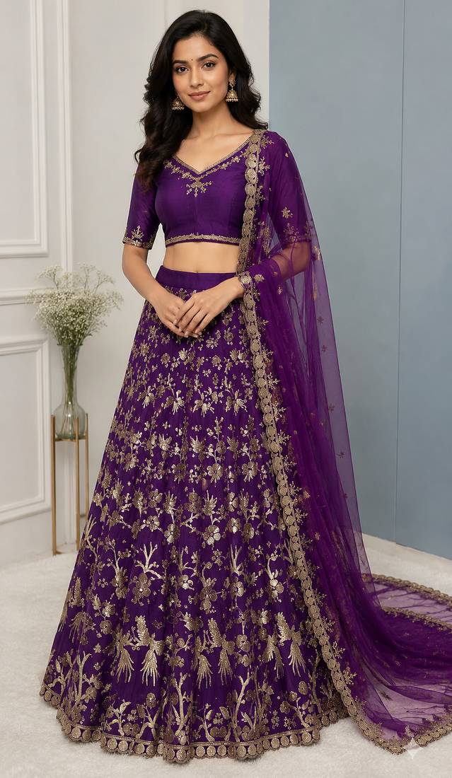 Silk Designer Lehenga Set