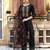 Floral embroidered viscose rayon round neck kurta trouser & dupatta