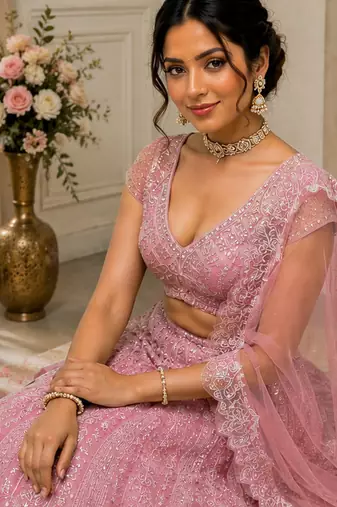 Silk Designer Lehenga Set