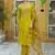 Floral embroidered viscose rayon round neck kurta trouser & dupatta