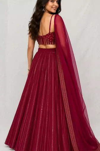 Georgette sequins Lehenga Set