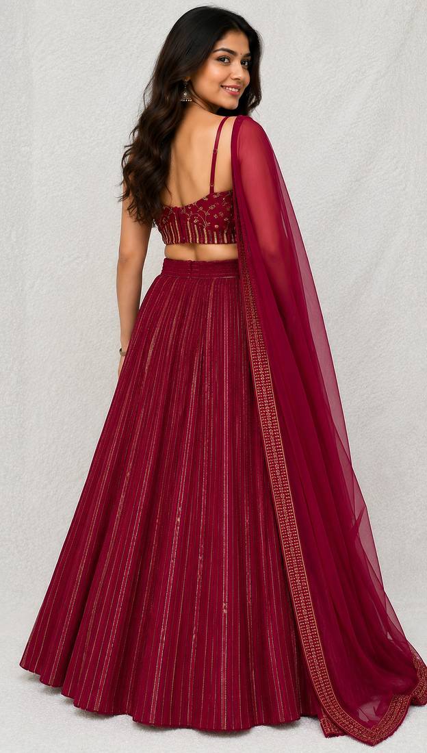Georgette sequins Lehenga Set