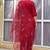 Floral embroidered viscose rayon round neck kurta trouser & dupatta