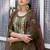 Floral embroidered viscose rayon round neck kurta trouser & dupatta