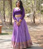 Designer Sequins Embroidered Partywear Lehenga