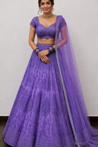Glamorous Lehenga Choli with Zari Embroidery
