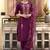 Floral embroidered viscose rayon round neck kurta trouser & dupatta