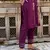 Floral embroidered viscose rayon round neck kurta trouser & dupatta