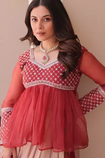Designer Peplum Style ReadyMade Lehenga Choli
